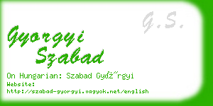 gyorgyi szabad business card